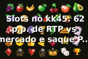 📊 Slots no kk45: +6,2 p.p. de RTP vs mercado e saque Pix mediano de 2m14s (amostra 1.200)